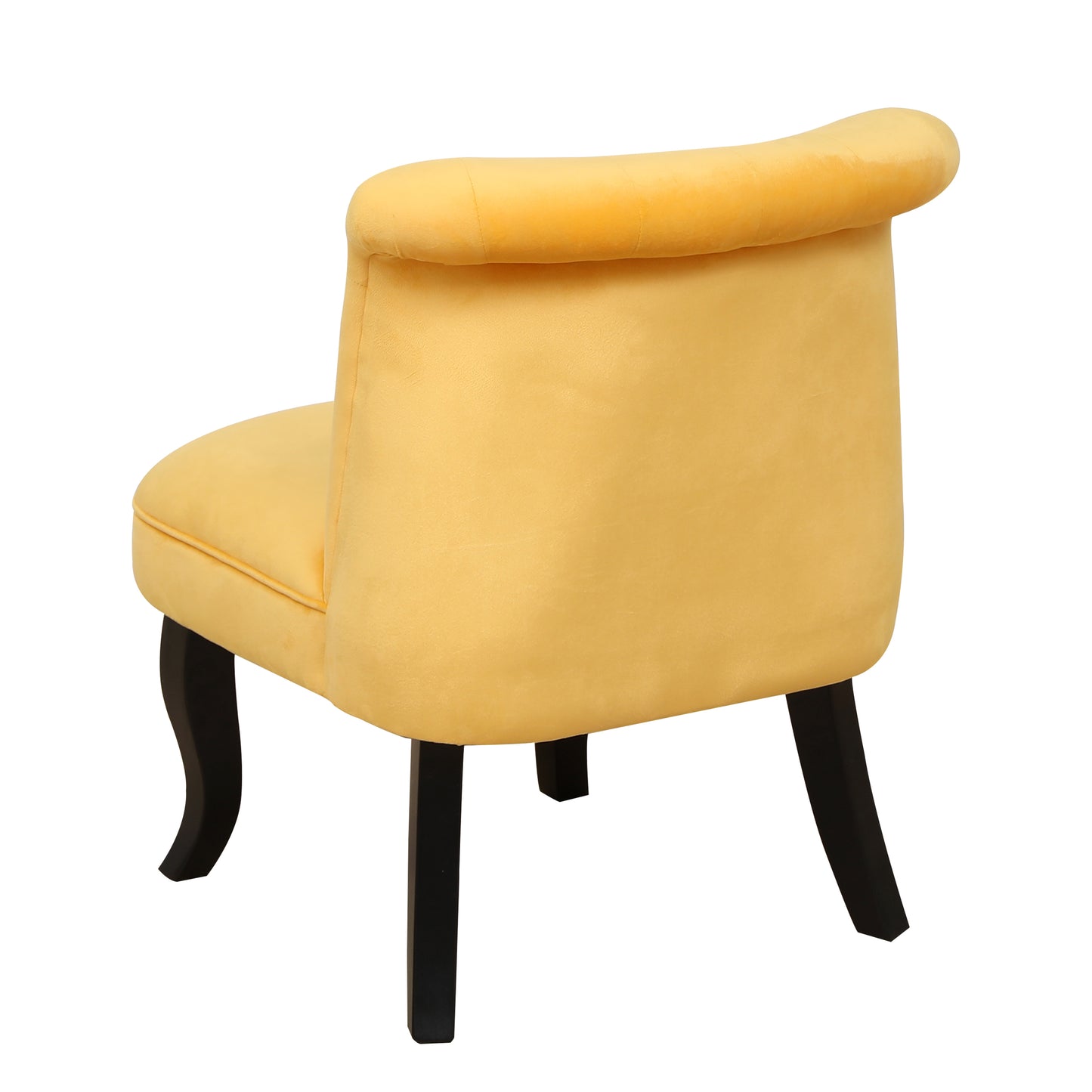 Yellow Velvet Accent Chair – Upholstered Single Sofa with Sturdy Wood Frame for Living Room, Home & Office Furniture