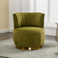 360 Degree Swivel Cuddle Barrel Accent Sofa Chairs, Round Armchairs with Wide Upholstered, Fluffy Velvet Fabric Chair