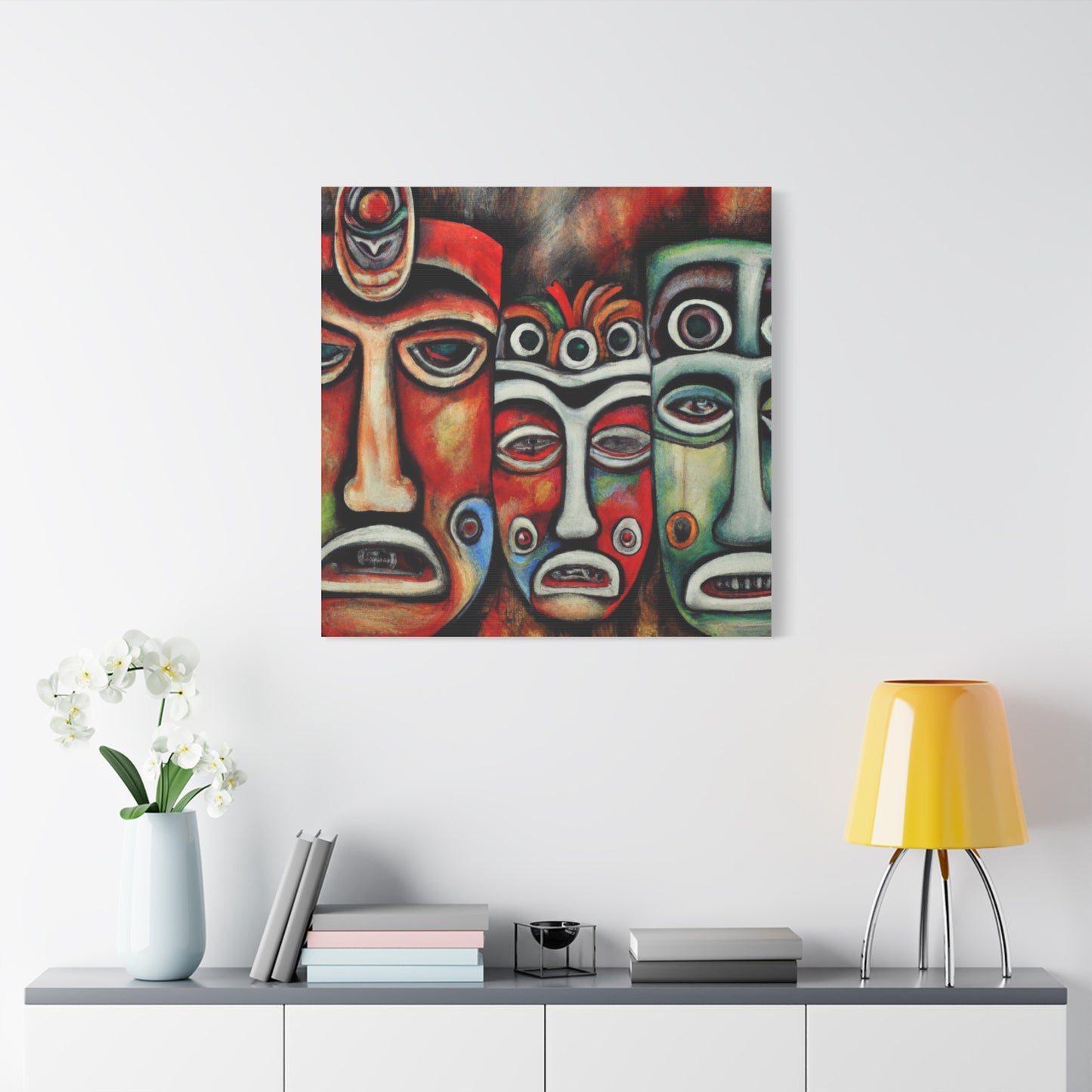 Indigenous Masks Matte Canvas, Stretched, 1.25"