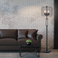65"H BLACK INDUSTRIAL WIRE CAGE FLOOR LAMP W/ EDISON BULB(1PCS/CNT)