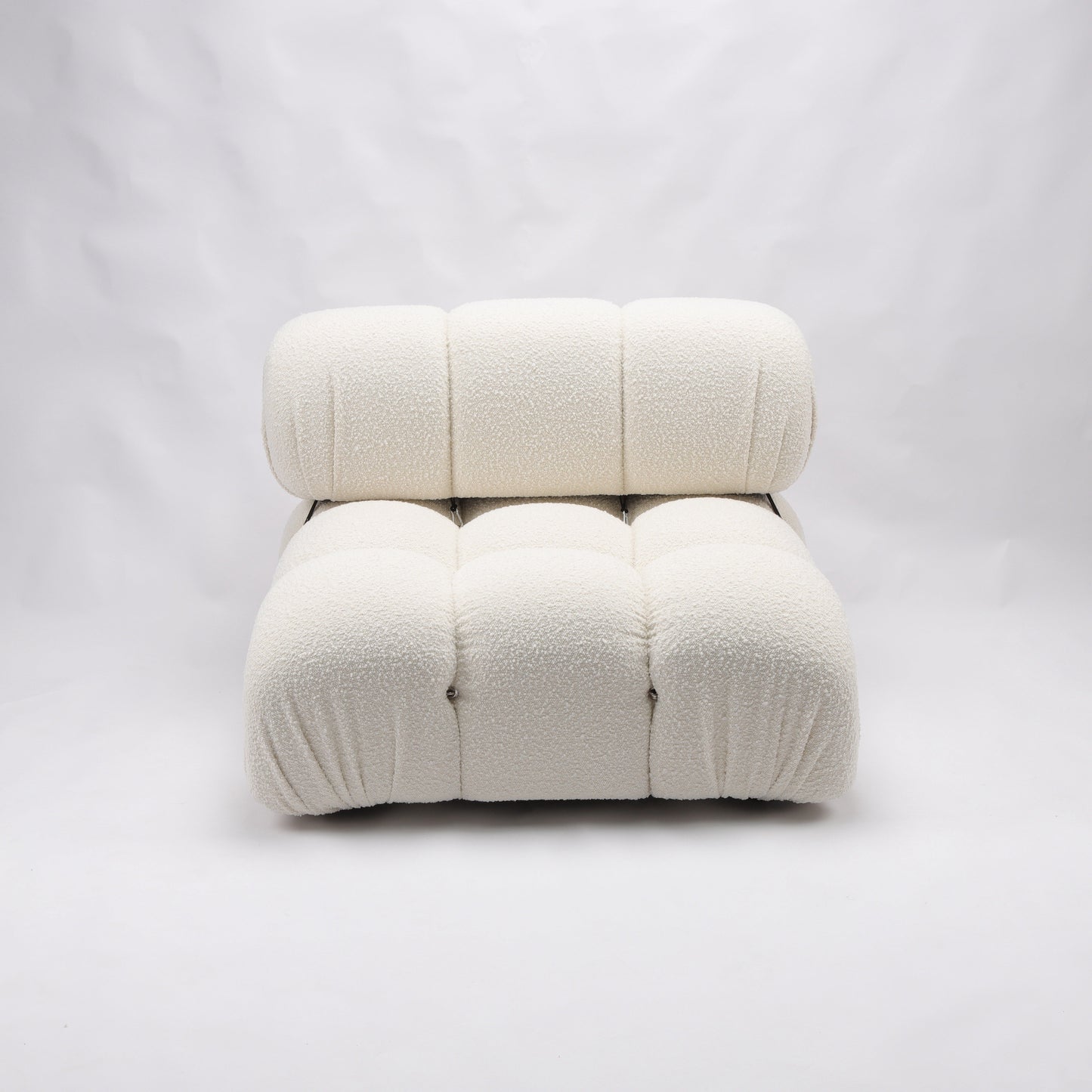 Gioia 1-Seater Chair - No Arm - Cream/White Boucle-1
