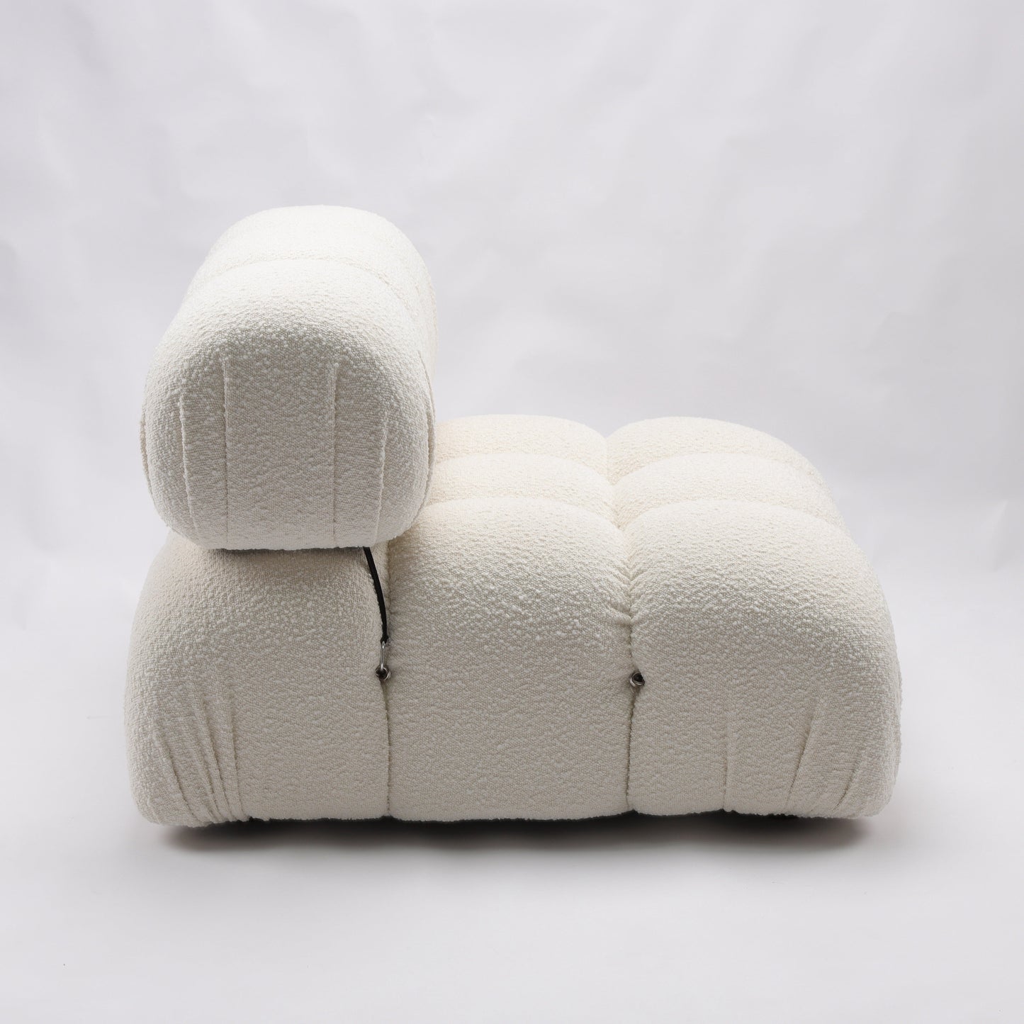 Gioia 1-Seater Chair - No Arm - Cream/White Boucle-2