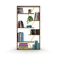Furnish Home Store Wood Frame Etagere Open Back 6 Shelves Bookcase Industrial Bookshelf