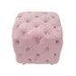 Pink Modern Velvet Upholstered Ottoman