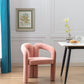 Contemporary Designed  Fabric Upholstered Accent/Dining Chair /Barrel Side Chairs -set of 2