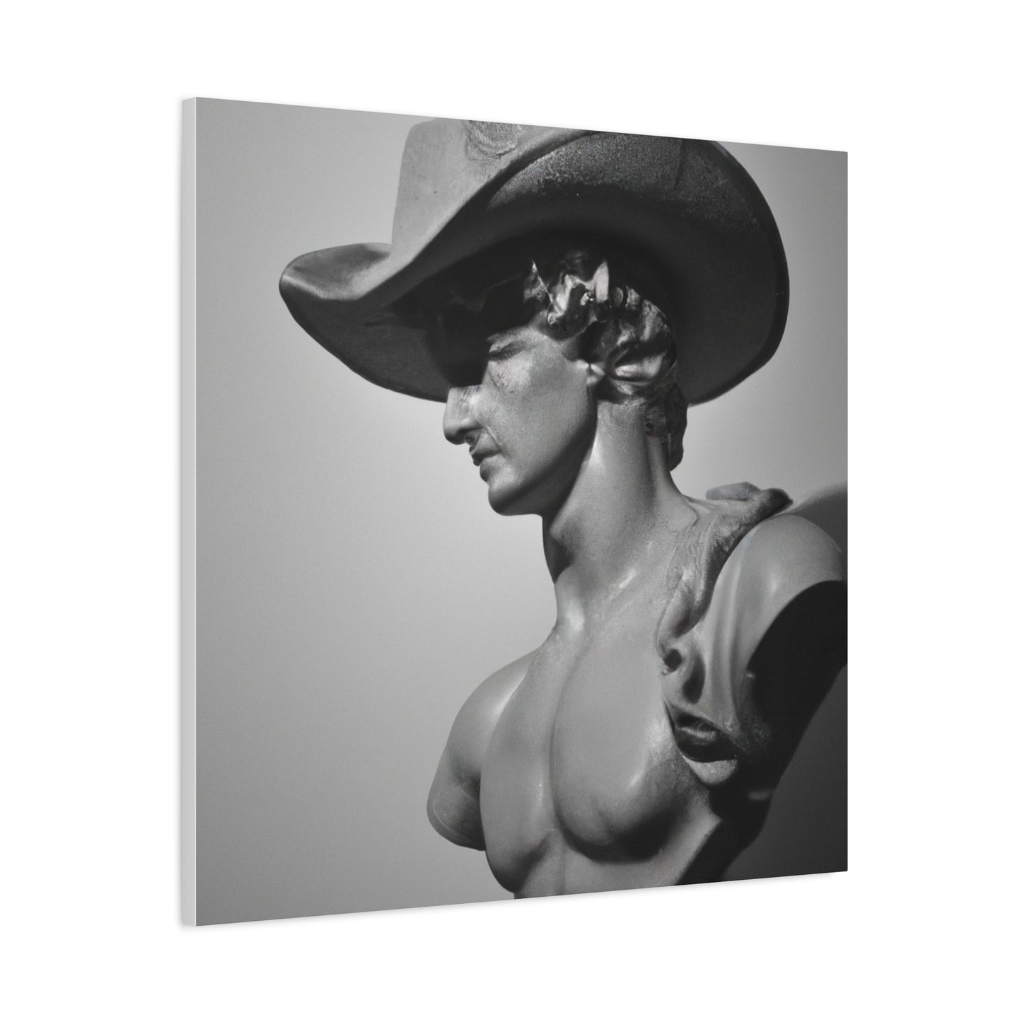 Cowboy Statue Matte Canvas, Stretched, 1.25"