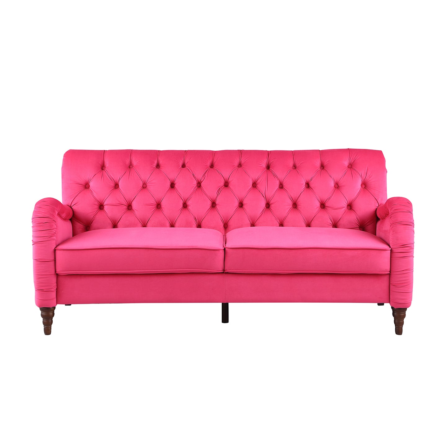 Rose Red  Chesterfield-3 Seater ,Modern Love Seat Sofa