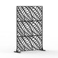 Metal Privacy Screen, Freestanding Outdoor Indoor Divider, Decorative Privacy Screen Panels for Balcony Patio Garden, Leaf-Shaped