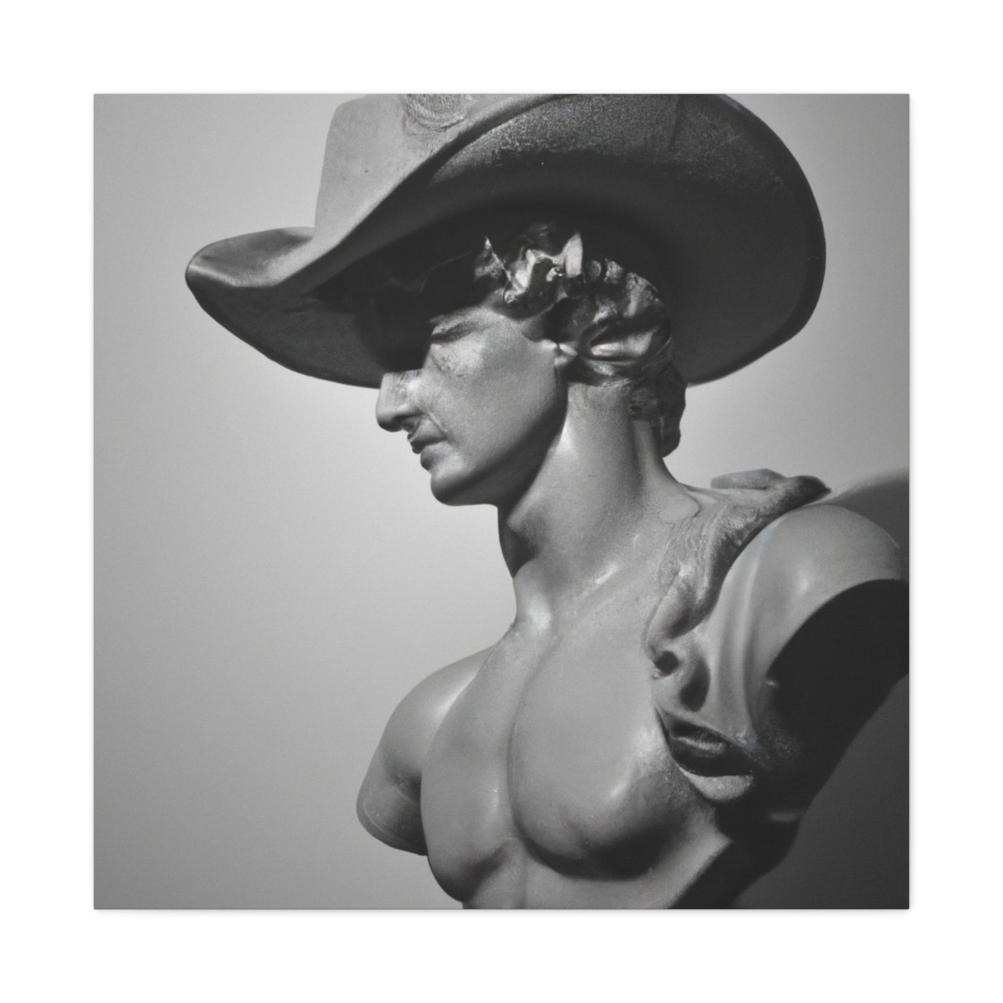 Cowboy Statue Matte Canvas, Stretched, 1.25"