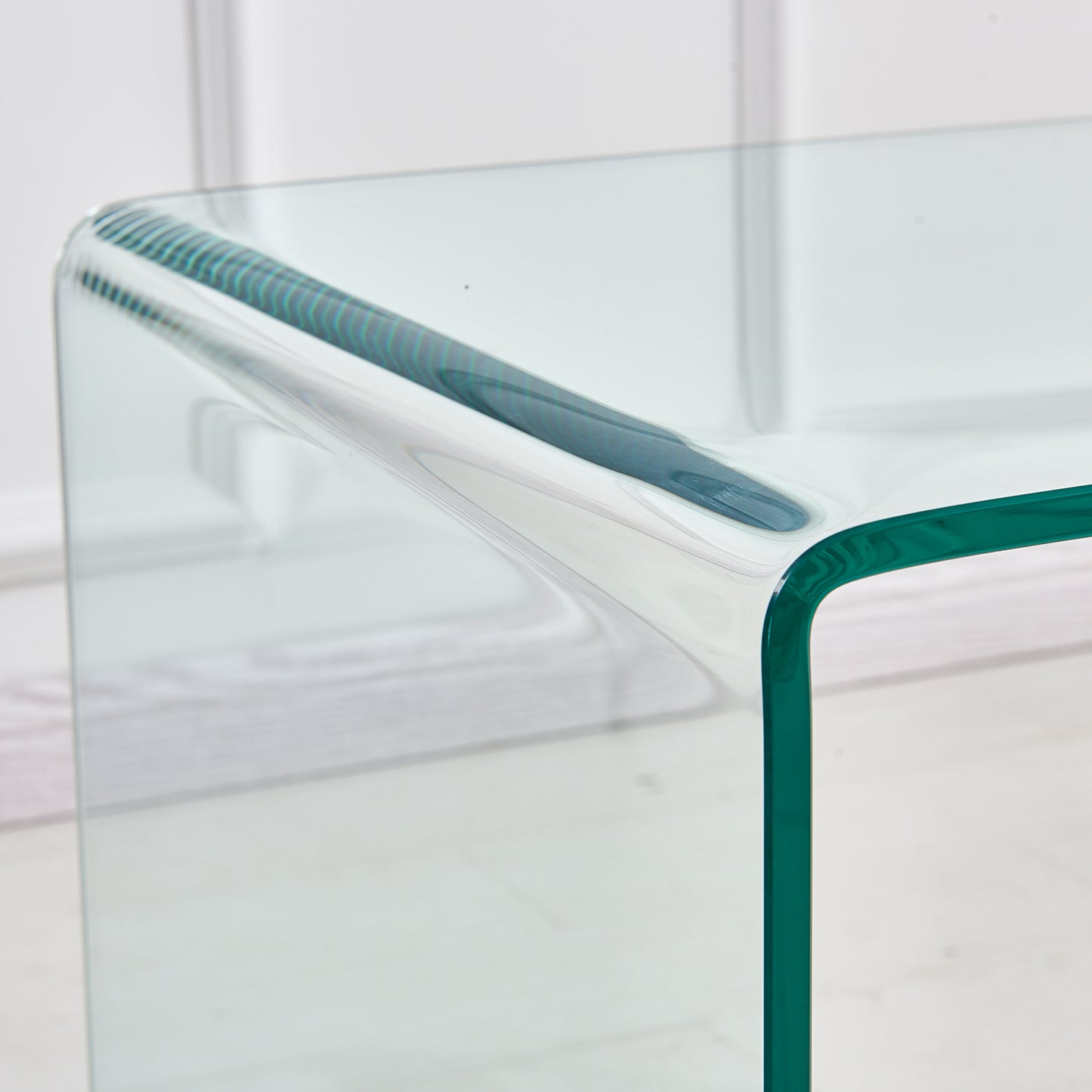 Tempered Trasparent Glass End Table Small Sofa Table