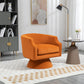 360 Degree Swivel Cuddle Barrel Accent Sofa Chairs, Round Armchairs with Wide Upholstered, Fluffy Velvet Fabric Chair