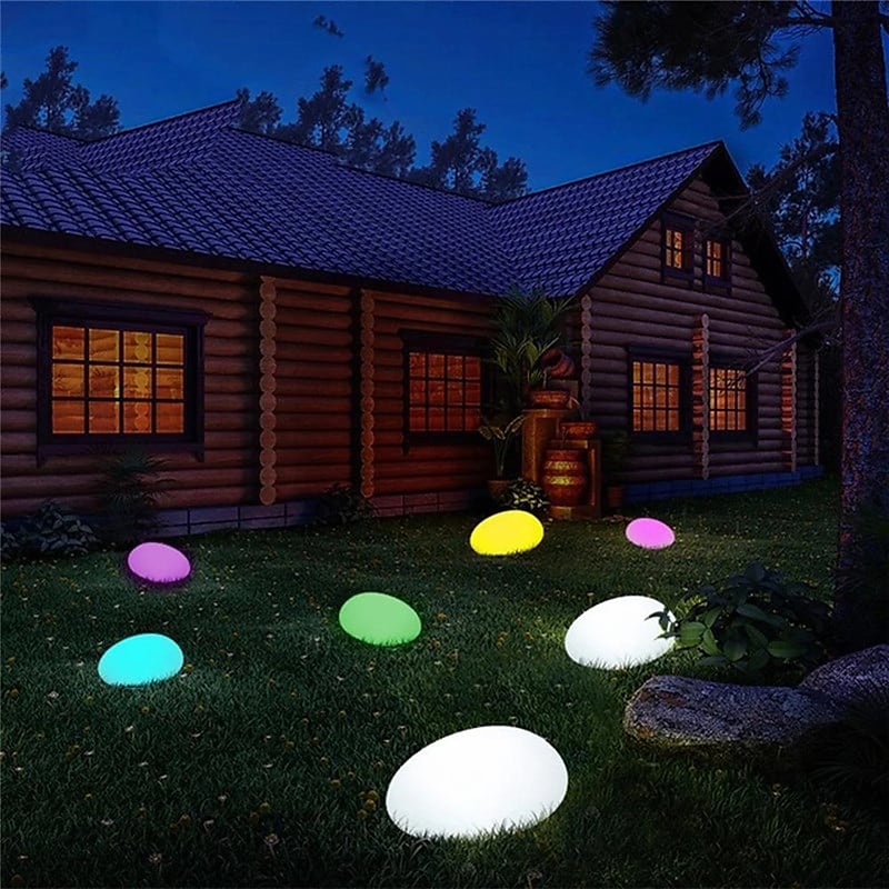 Indoor & Outdoor Solar Cobblestone Light-1